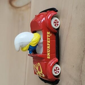 Smurfette Ertl Die Cast Red Metallic Car 1982